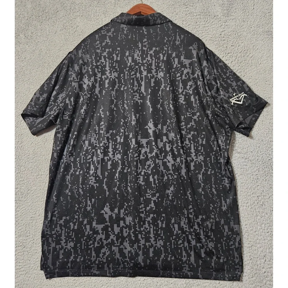Nike Dri-FIT Men's Golf Polo‎ Black Camo Print Shirt Size XL Golf CU9533-010